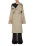 Main View - Click To Enlarge - BALENCIAGA - Asymmetric shoulder double-breasted trench coat