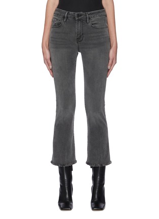 Main View - Click To Enlarge - FRAME - 'Le Crop' boot cut turn back hem jeans