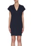 Main View - Click To Enlarge - FRAME - V-neck mini jersey dress