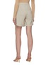 Back View - Click To Enlarge - FRAME - Pleated linen blend tailored shorts