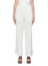 Main View - Click To Enlarge - COMME MOI - 'Palazzo' Satin Waistband Wide Leg Crop Pants