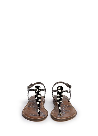 Figure View - Click To Enlarge - SAM EDELMAN - 'Gigi' polka dot snake effect leather sandals