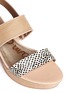 Detail View - Click To Enlarge - SAM EDELMAN - 'Keira' woven mixed detail leather sandals