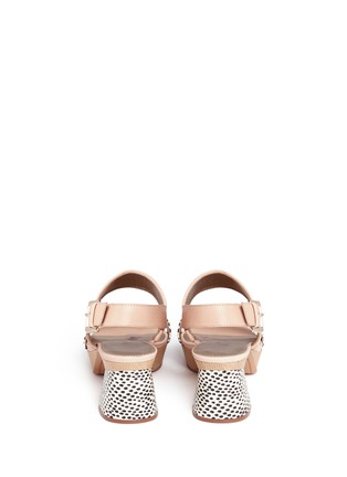 Back View - Click To Enlarge - SAM EDELMAN - 'Keira' woven mixed detail leather sandals