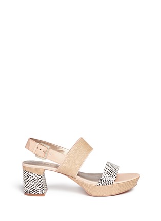 Main View - Click To Enlarge - SAM EDELMAN - 'Keira' woven mixed detail leather sandals