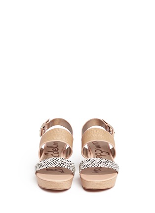 Figure View - Click To Enlarge - SAM EDELMAN - 'Keira' woven mixed detail leather sandals