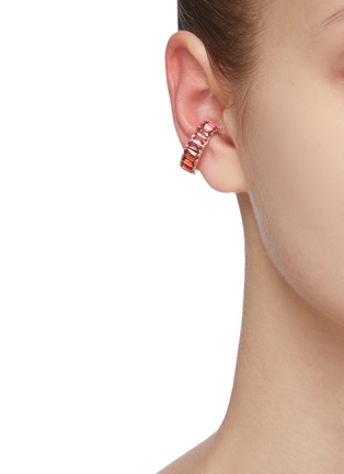 Figure View - Click To Enlarge - NOMIS - Yulyo' Red Lab Grown Emerald 18k rose gold Phalanx Ear Cuff