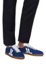 Figure View - Click To Enlarge - LANVIN - 'Glen' Leather Overlay Nylon Low-top Sneakers