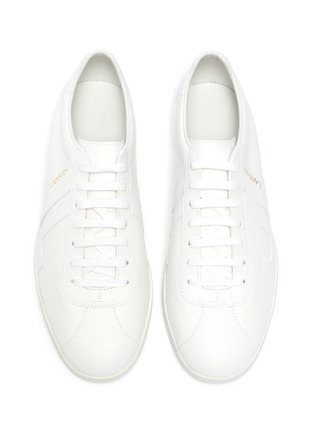 Detail View - Click To Enlarge - LANVIN - 'Glen' Logo Print Low-top Leather Sneakers