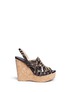 Main View - Click To Enlarge - JIMMY CHOO - 'Perdita' lizard effect leather wedge sandals