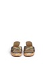 Figure View - Click To Enlarge - JIMMY CHOO - 'Panna' cork wedge Lurex denim sandals