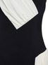 Detail View - Click To Enlarge - NINA RICCI - Ruched Contrast Panel Colourblock Maxi Dress