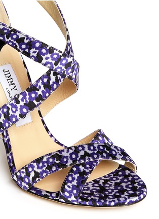 Detail View - Click To Enlarge - JIMMY CHOO - 'Lottie' floral leopard jacquard sandals