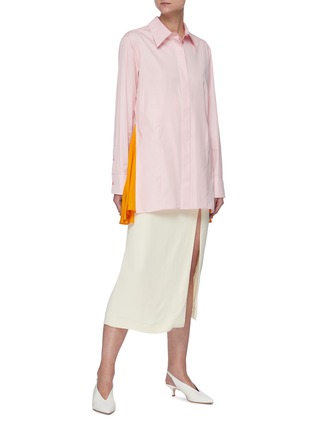 Figure View - Click To Enlarge - NINA RICCI - Side Contrast Panel Point Collar Shirt