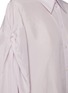  - NINA RICCI - Ruched Sleeve Ribbon Cuff Point Collar Shirt