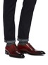 Figure View - Click To Enlarge - SANTONI - Gradient Leather Oxford Shoes