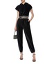 Figure View - Click To Enlarge - T BY ALEXANDER WANG - Branded Elastic Waistband Corduroy Jogger Pants