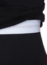 Detail View - Click To Enlarge - T BY ALEXANDER WANG - Contrast Branded Band Front Twist Layered Mini Dress