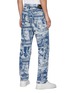 Back View - Click To Enlarge - ARIES - x Lee 'Rider' Sculpture Print Taper Leg Jeans