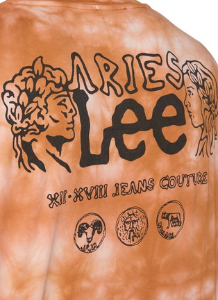  - ARIES - x Lee Logo Graphic Print Tie Dye Long Sleeve Cotton T-shirt