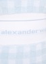Detail View - Click To Enlarge - T BY ALEXANDER WANG - 'Towel' Logo Jacquard Waistband Gingham Mini Skirt