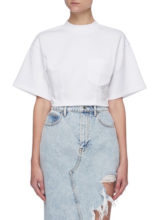 Main View - Click To Enlarge - T BY ALEXANDER WANG - Sculpted crop T-shirt