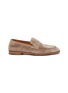 Main View - Click To Enlarge - DOUCAL'S - 'Derek Washed' leather penny loafers