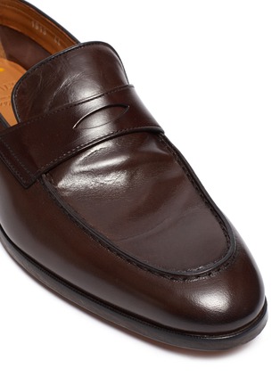 Detail View - Click To Enlarge - DOUCAL'S - 'Derek Polo' leather penny loafers