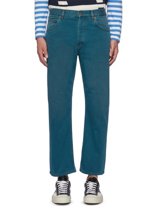 Main View - Click To Enlarge - LOEWE - Overdyed crop jeans