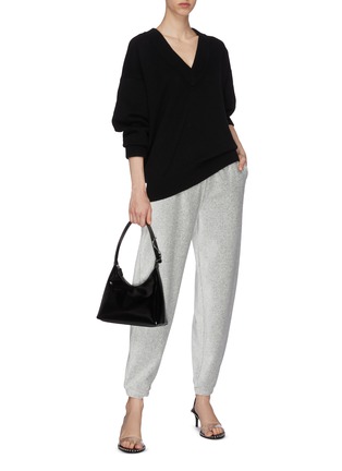 Figure View - Click To Enlarge - ALEXANDER WANG - Tucked Back Collar V-neck Sweater