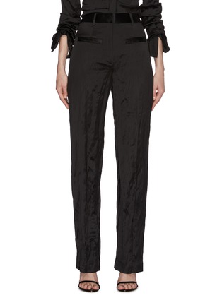 Main View - Click To Enlarge - ALEXANDER WANG - Dipped back waistband wide-leg suiting pants