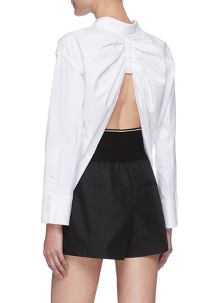 Back View - Click To Enlarge - ALEXANDER WANG - Cinched suiting shirt
