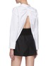 Back View - Click To Enlarge - ALEXANDER WANG - Cinched suiting shirt