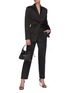 Figure View - Click To Enlarge - ALEXANDER WANG - Logo elastic waistband suiting pants