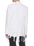 Back View - Click To Enlarge - ALEXANDER WANG - Raw hem distressed double breast blazer