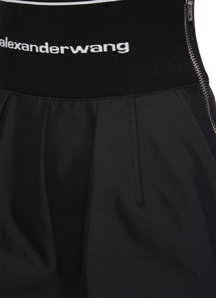  - ALEXANDER WANG - Logo elastic waistband safari shorts