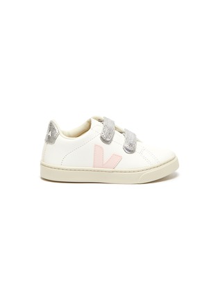 Main View - Click To Enlarge - VEJA - Small Esplar' double velcro toddler leather sneakers