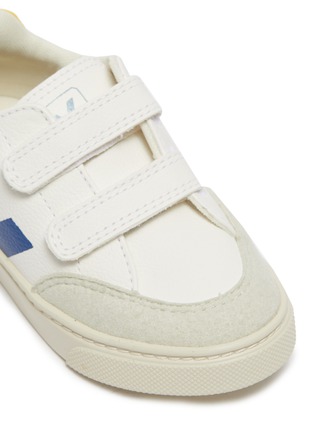 Detail View - Click To Enlarge - VEJA - V-12' Logo Print Double Velcro Strap Toddler Leather Sneakers