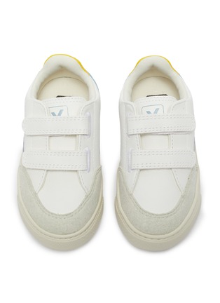 Figure View - Click To Enlarge - VEJA - V-12' Logo Print Double Velcro Strap Toddler Leather Sneakers