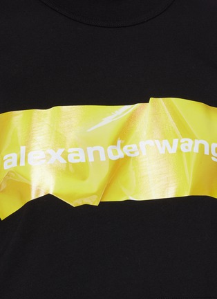 - ALEXANDER WANG - Crumpled logo print crop top