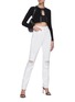 Figure View - Click To Enlarge - ALEXANDER WANG - Dipped back high waist jeans