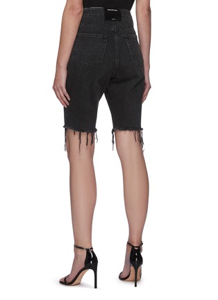 Back View - Click To Enlarge - ALEXANDER WANG - Low rise raw hem shorts