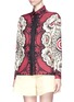 Front View - Click To Enlarge - VALENTINO GARAVANI - Blossom print Shantung silk shirt