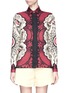 Main View - Click To Enlarge - VALENTINO GARAVANI - Blossom print Shantung silk shirt