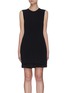 Main View - Click To Enlarge Main View - Click To Enlarge - THEORY - Pleat Bottom Insert Rib Knit Mini Dress