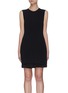 Main View - Click To Enlarge - THEORY - Pleat Bottom Insert Rib Knit Mini Dress