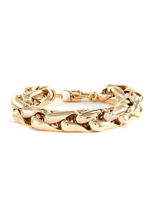 Main View - Click To Enlarge - LAUREN RUBINSKI - Lucky Link medium wheaten 14k gold chain bracelet