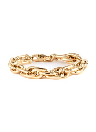 Main View - Click To Enlarge - LAUREN RUBINSKI - Lucky Link small oval 14k gold chain bracelet