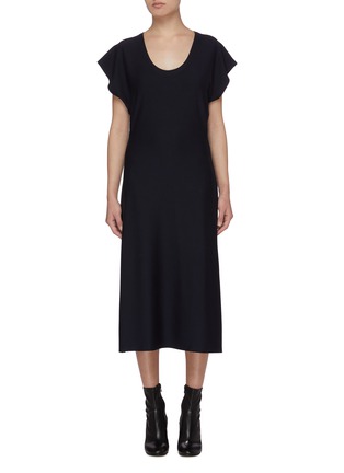 Main View - Click To Enlarge - BARENA - Leandra Isso' Ruffle Sleeve Midi Dress