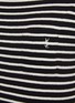  - SAINT LAURENT - Logo Embroidered Patch Pocket Striped Cotton T-shirt